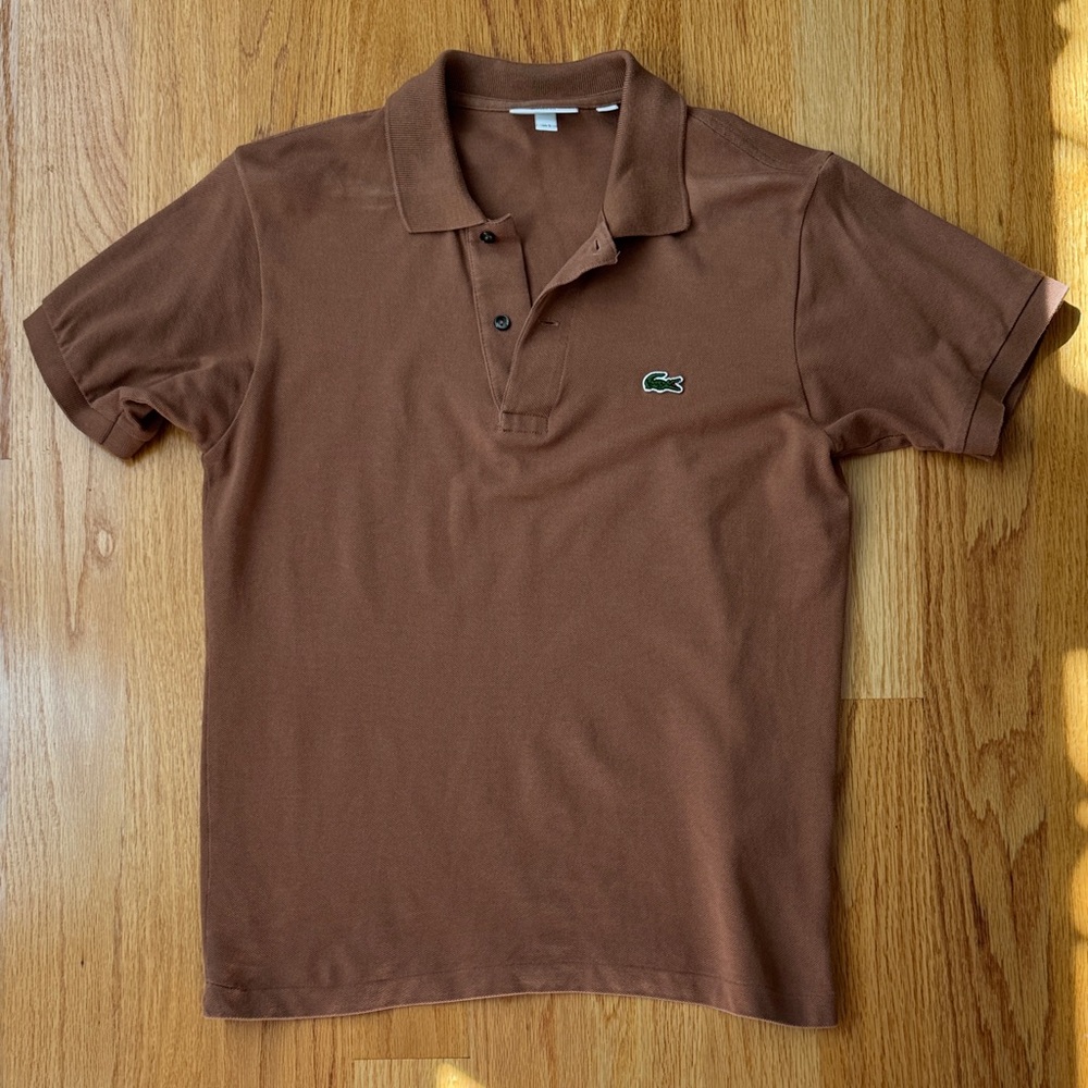 Lacoste Classic Fit Men's Pique Polo Shirt Pecan Sz S